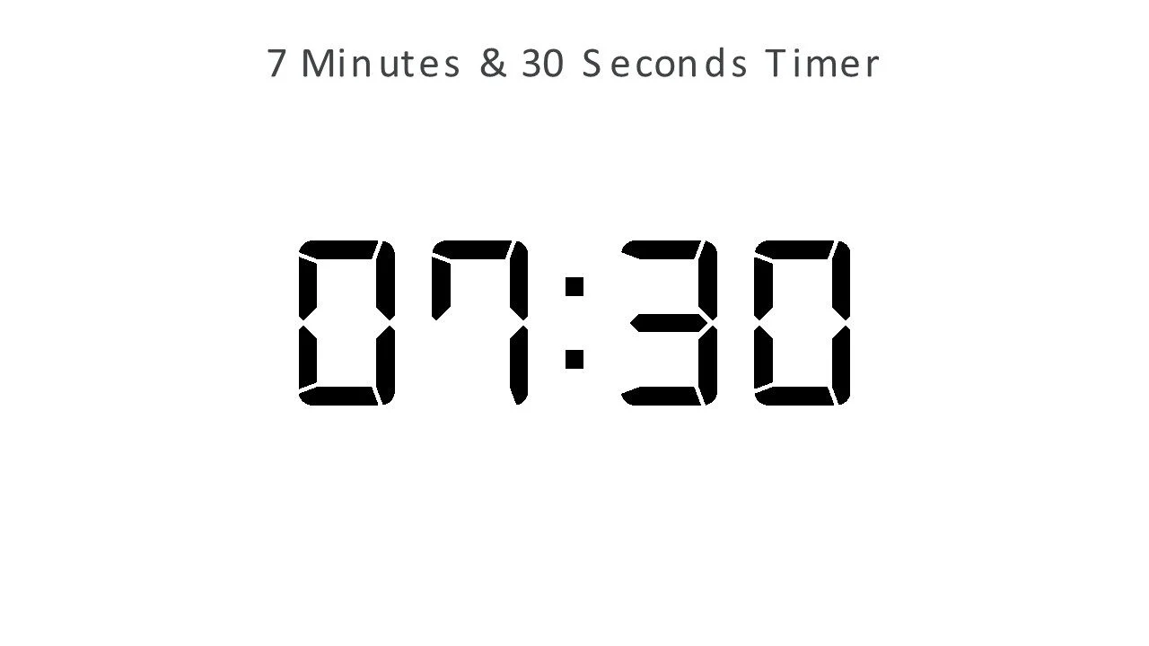 7 minutes and 30 seconds timer v1.0