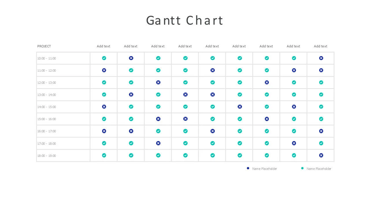 gantt chart time table with checkmarks 32
