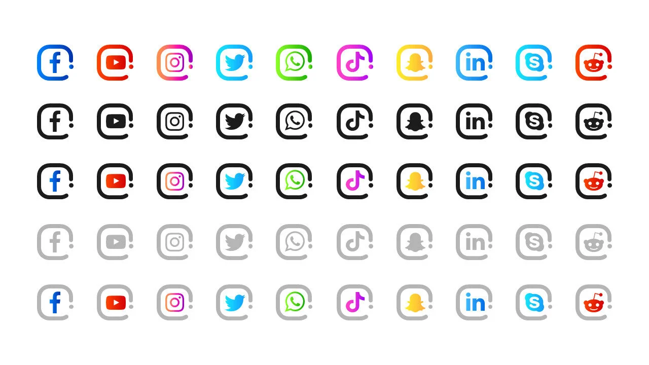 social media icons library v1.0