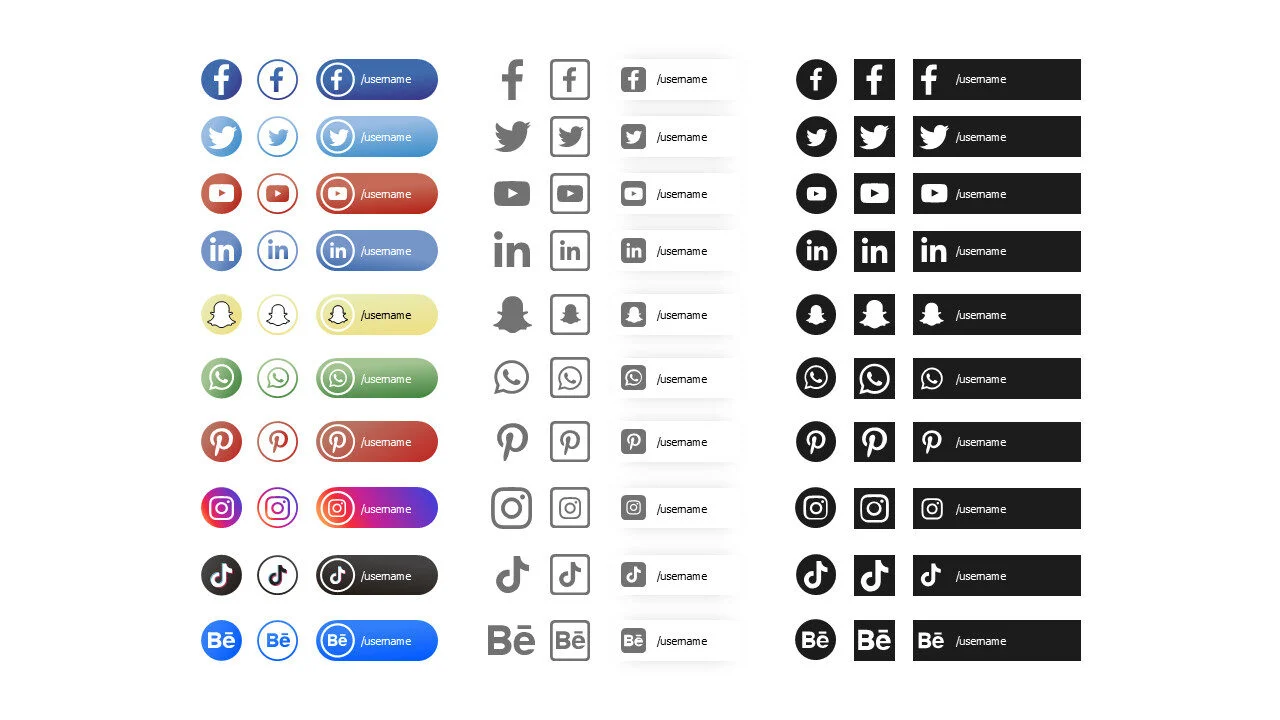 social media icons library v2.0