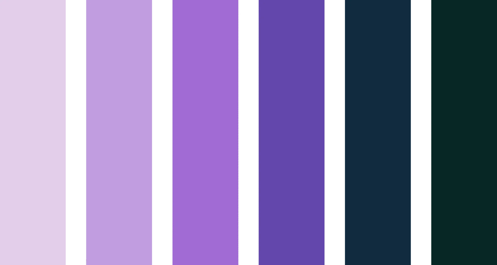 languid lavender to dark jungle green