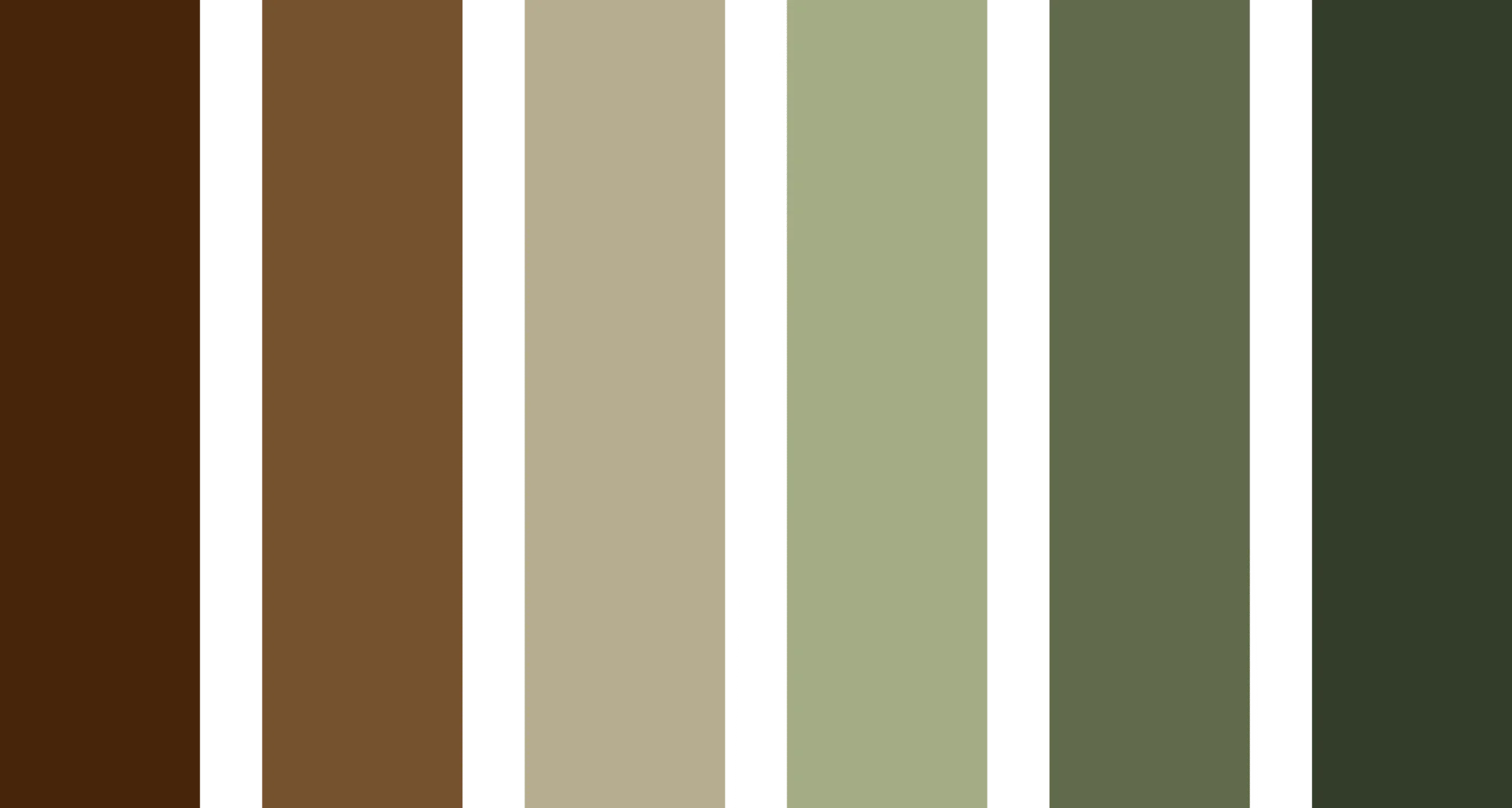 seal brown to kombu green