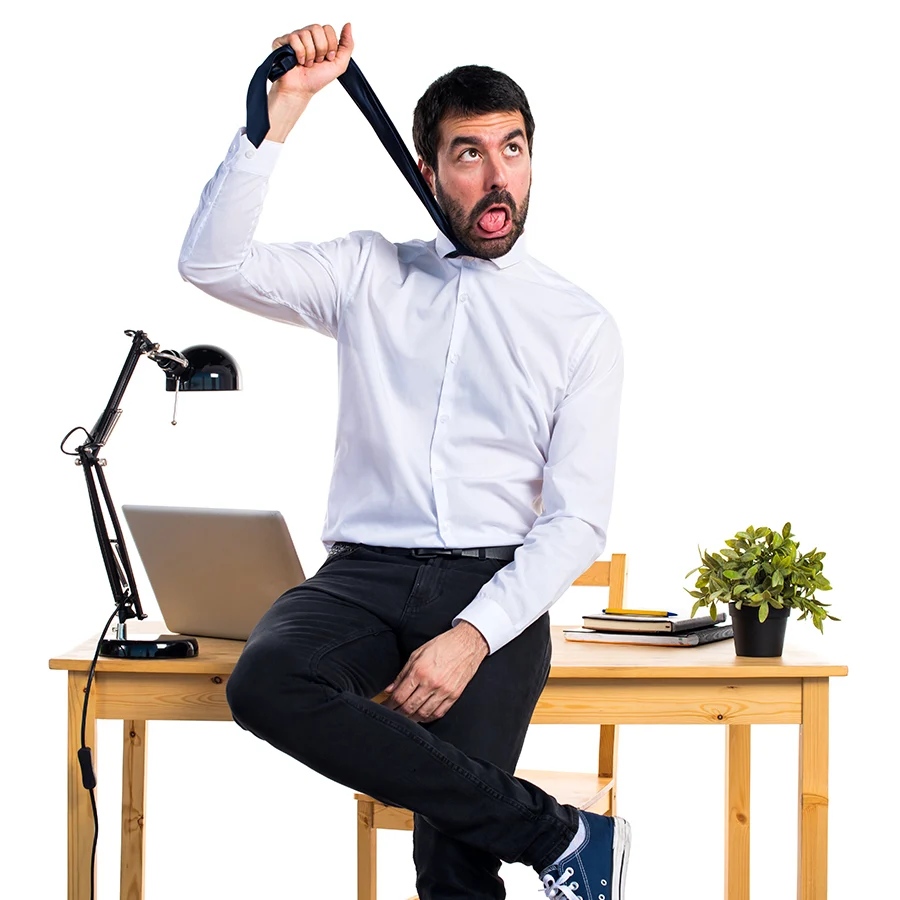 Download Limit Reached 1 businessman his office drowning himself